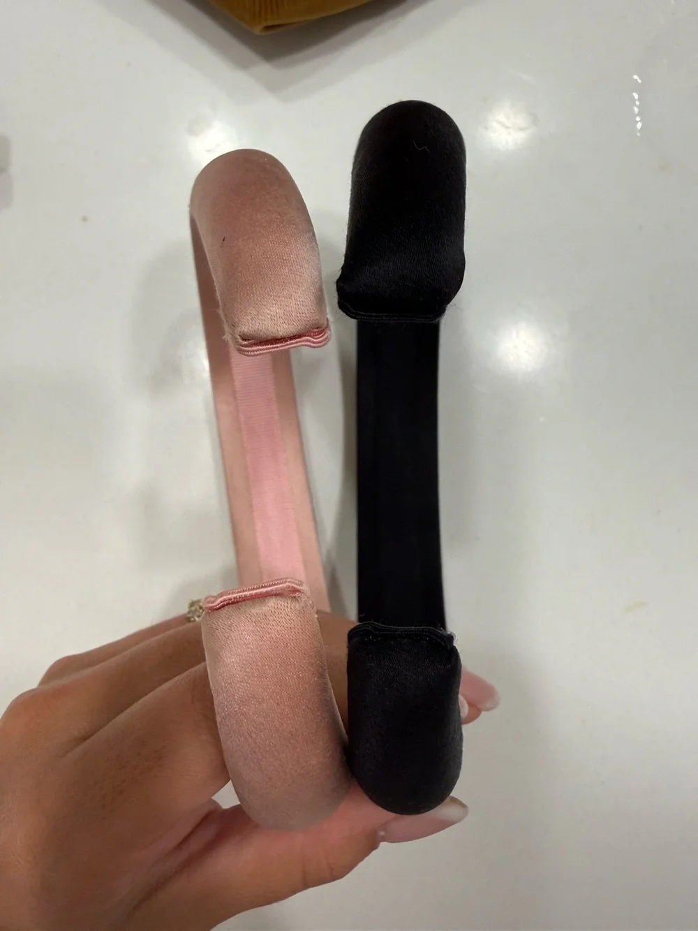 2 Jennifer Behr pink and black headband